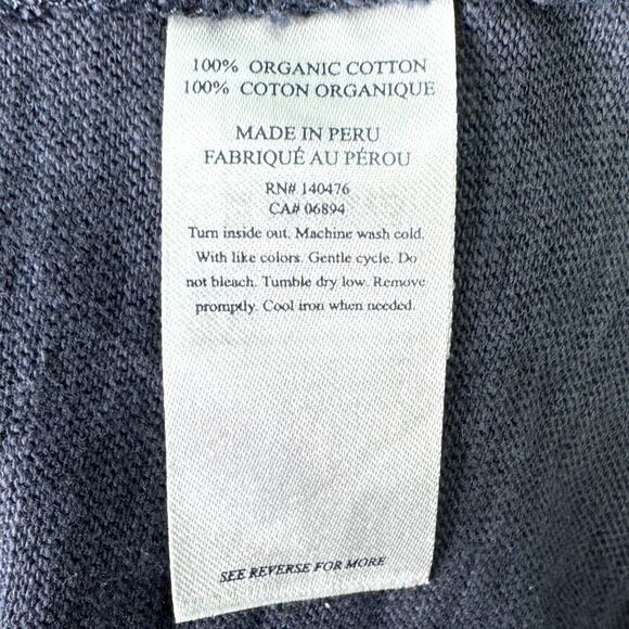 Faherty Sunwashed Slub Hoodie Shirt in Blue Nights Organic Cotton Men's Size XXL - Picture 7 of 12